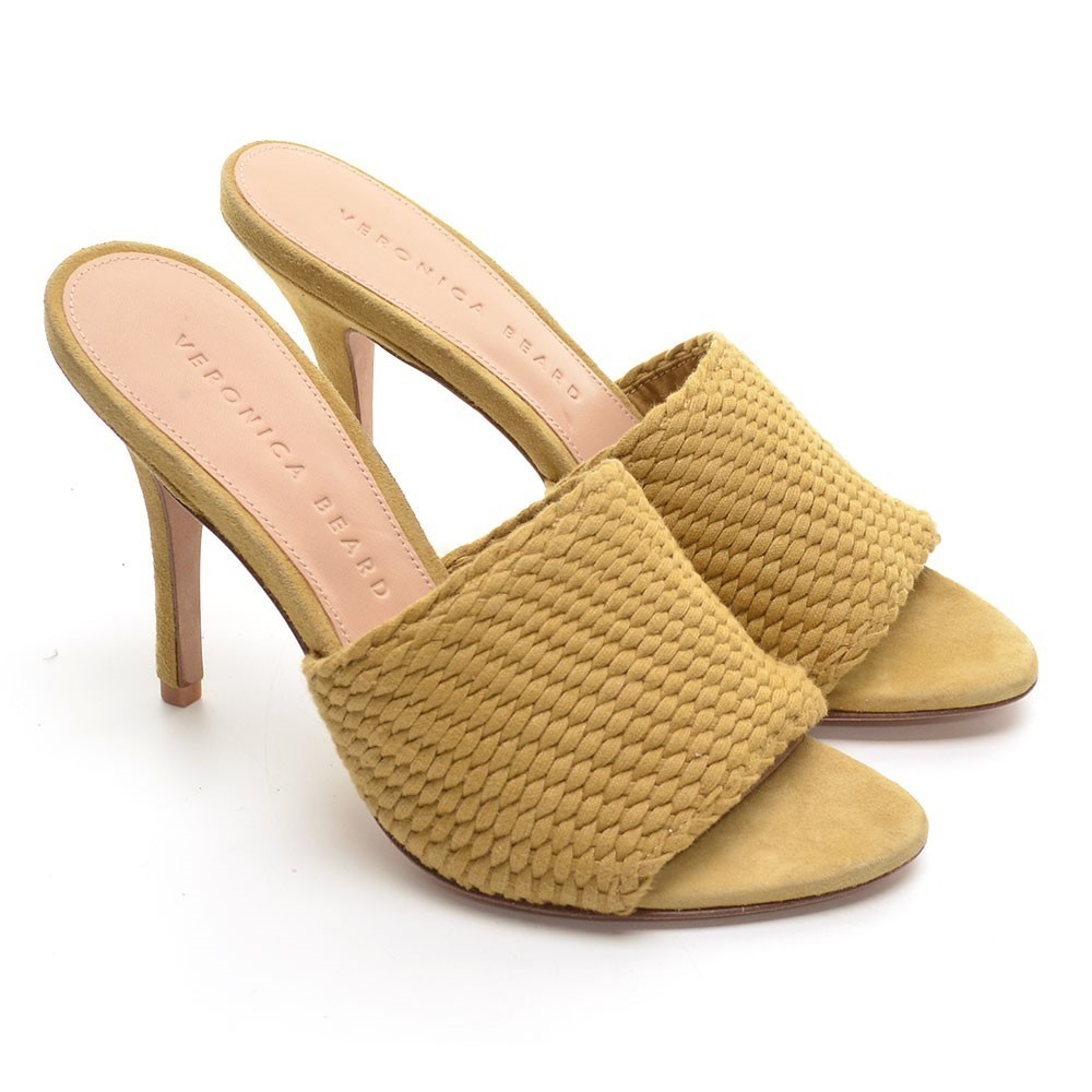 Veronica Beard Carah Desert Leather Heel Sandals 6 New